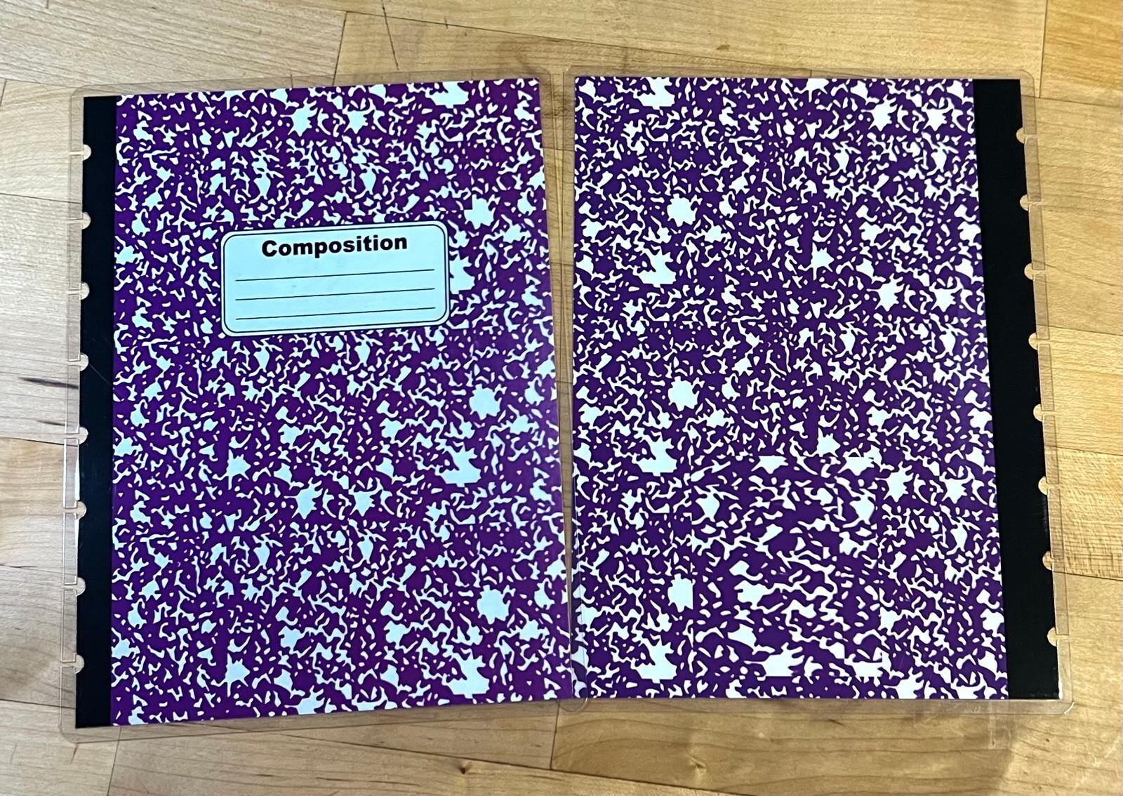 Purple Composition Notebook Cover Set 4 use w/ TUL/Arc (8 disc) Planner~