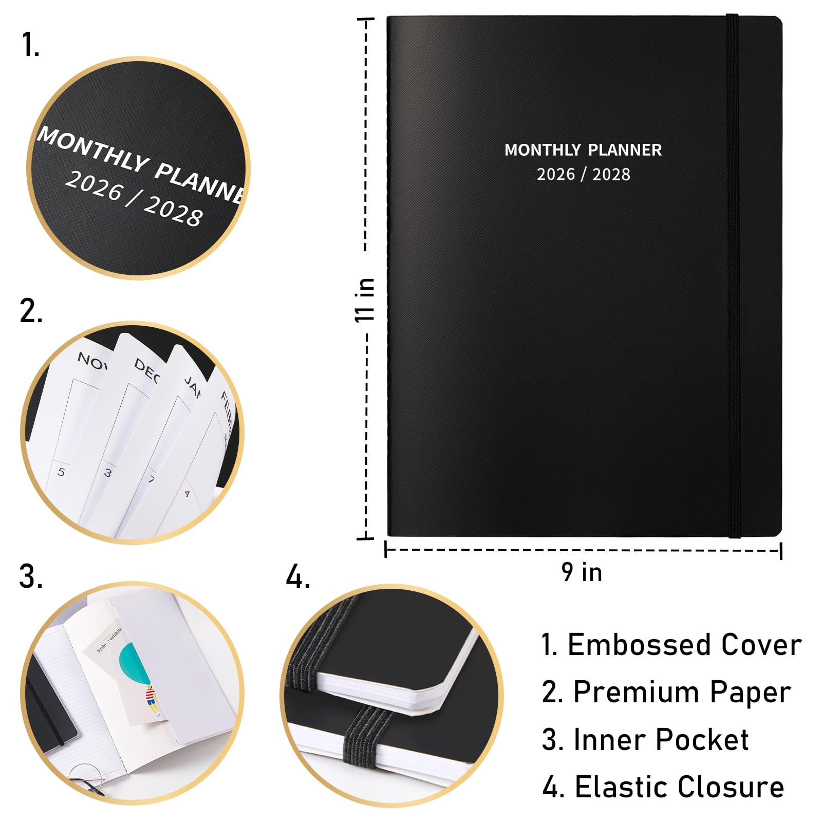 2026-2028 Monthly Planner/Calendar – 2 Year Calendar 2026-2028 Jul. 2026 – Jun.