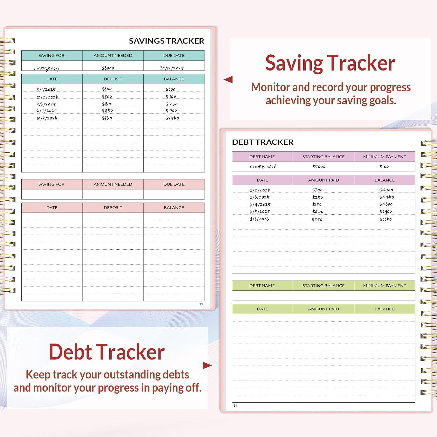 Budget Planner – Monthly Budget Book with Expense Tracker Notebook, Undated 1…