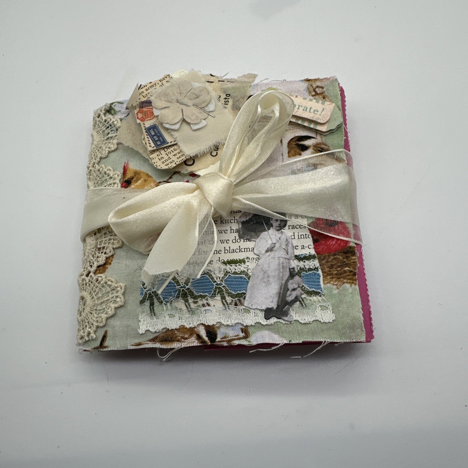Junk Journal Celebrate Themed Medium Is PurplePaper Bags And Coffee Dyed Paper