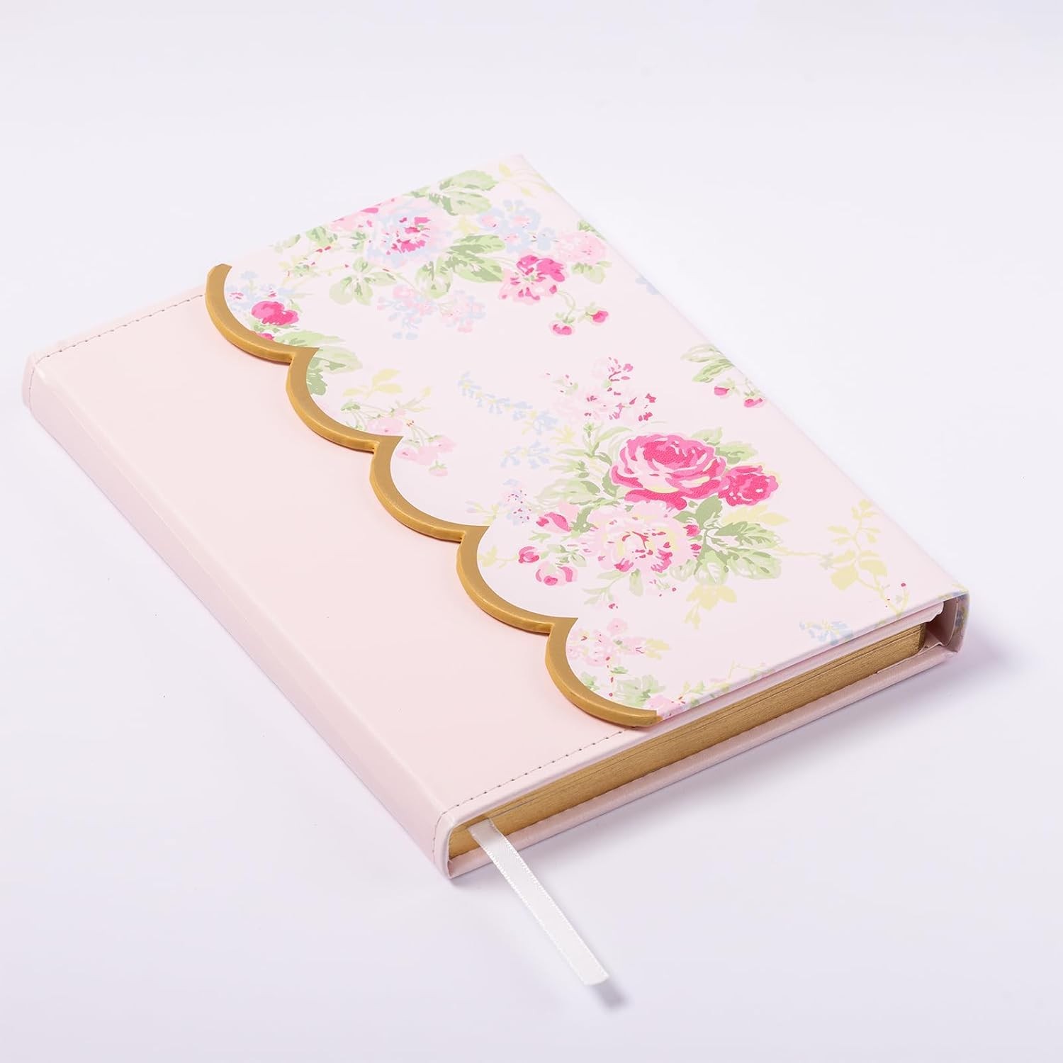 Laura Ashley English Garden Flap Journal – 6×8 Inch Faux Leather 6X8, Pink
