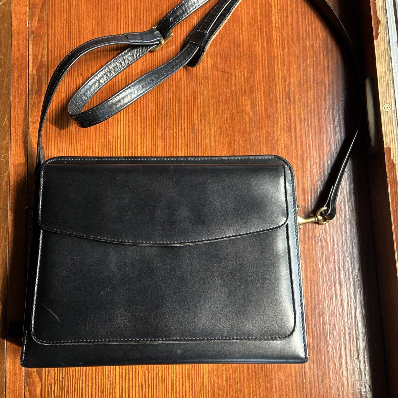 VintageFranklin Quest Covey Leather Planner Bag Crossbody Strap Purse Organizer