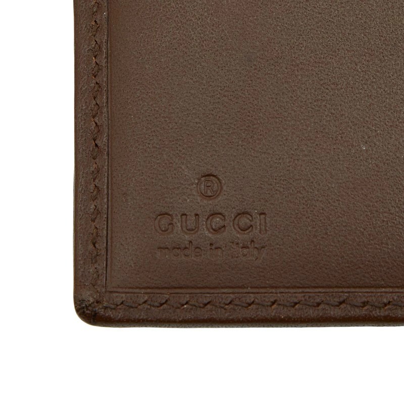 GUCCI notebook cover GG canvas Beige/Brown Leather 14x11cm w/Box F/S