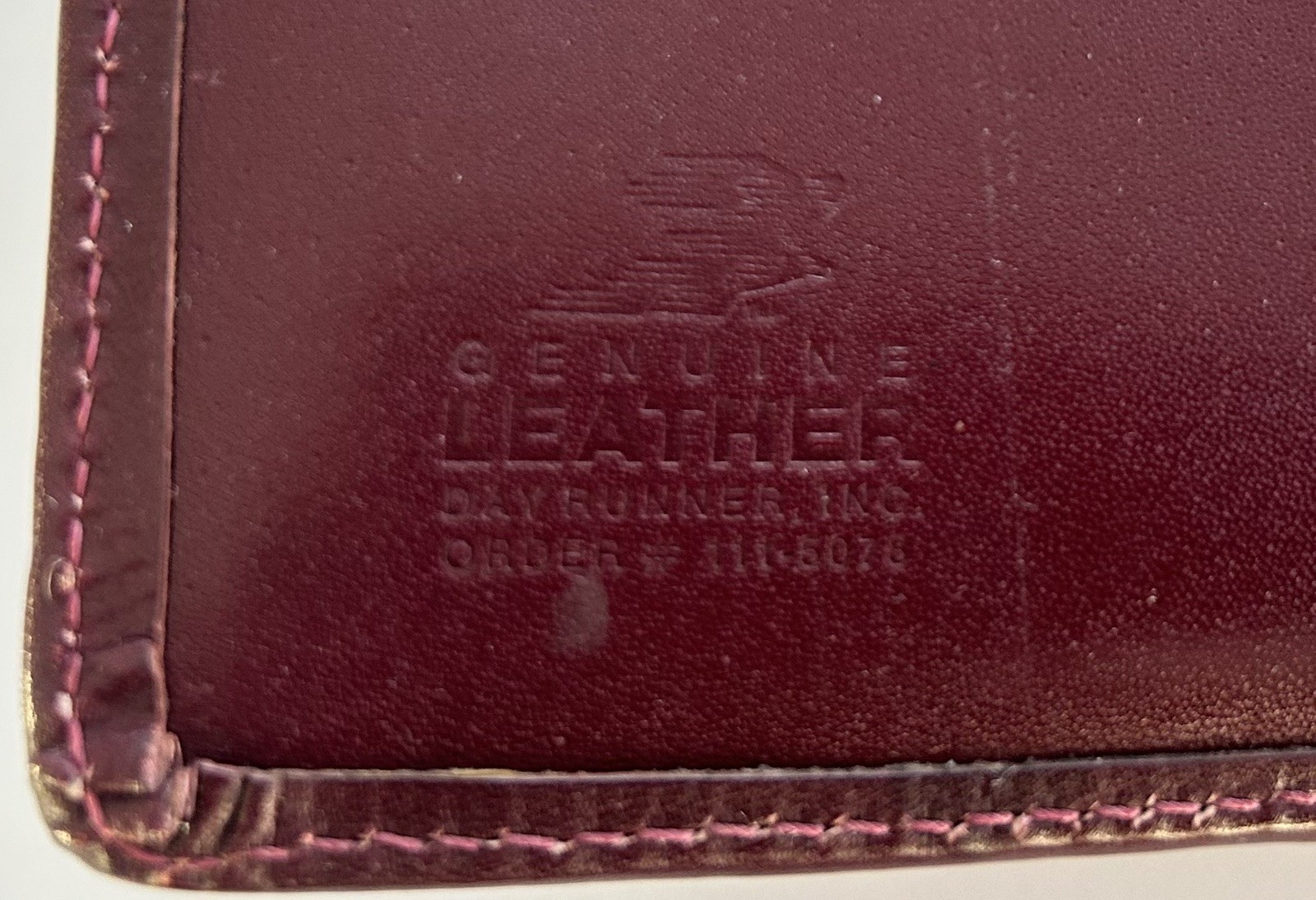 Vintage 1994 Day-Timer Brown Leather 3 Ring Planner Organizer 9.5 X 7