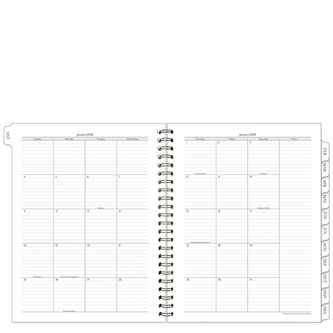 Franklincovey – Compass Planner Refill | Two Pages Per Day Wire-bound (monarc…