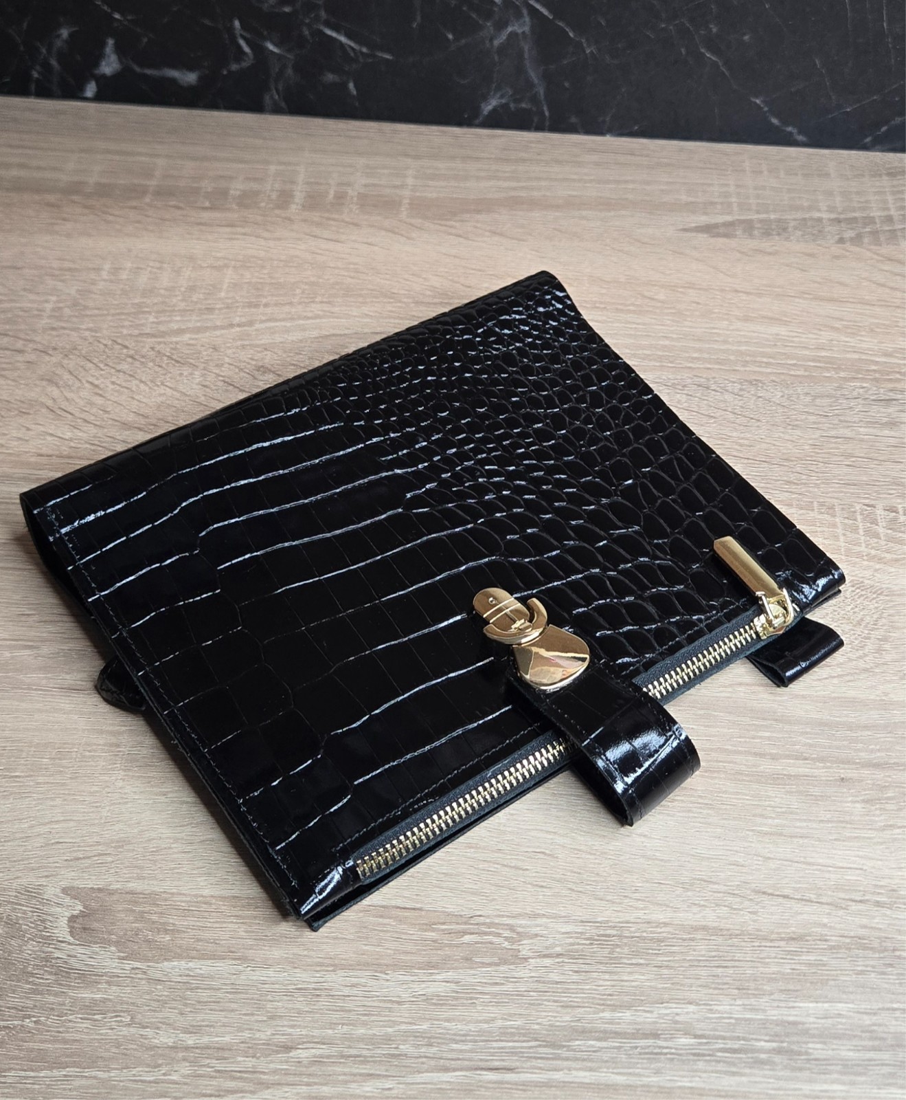 Black and gold Leather Cover planner A5 – Oops Shop just cover