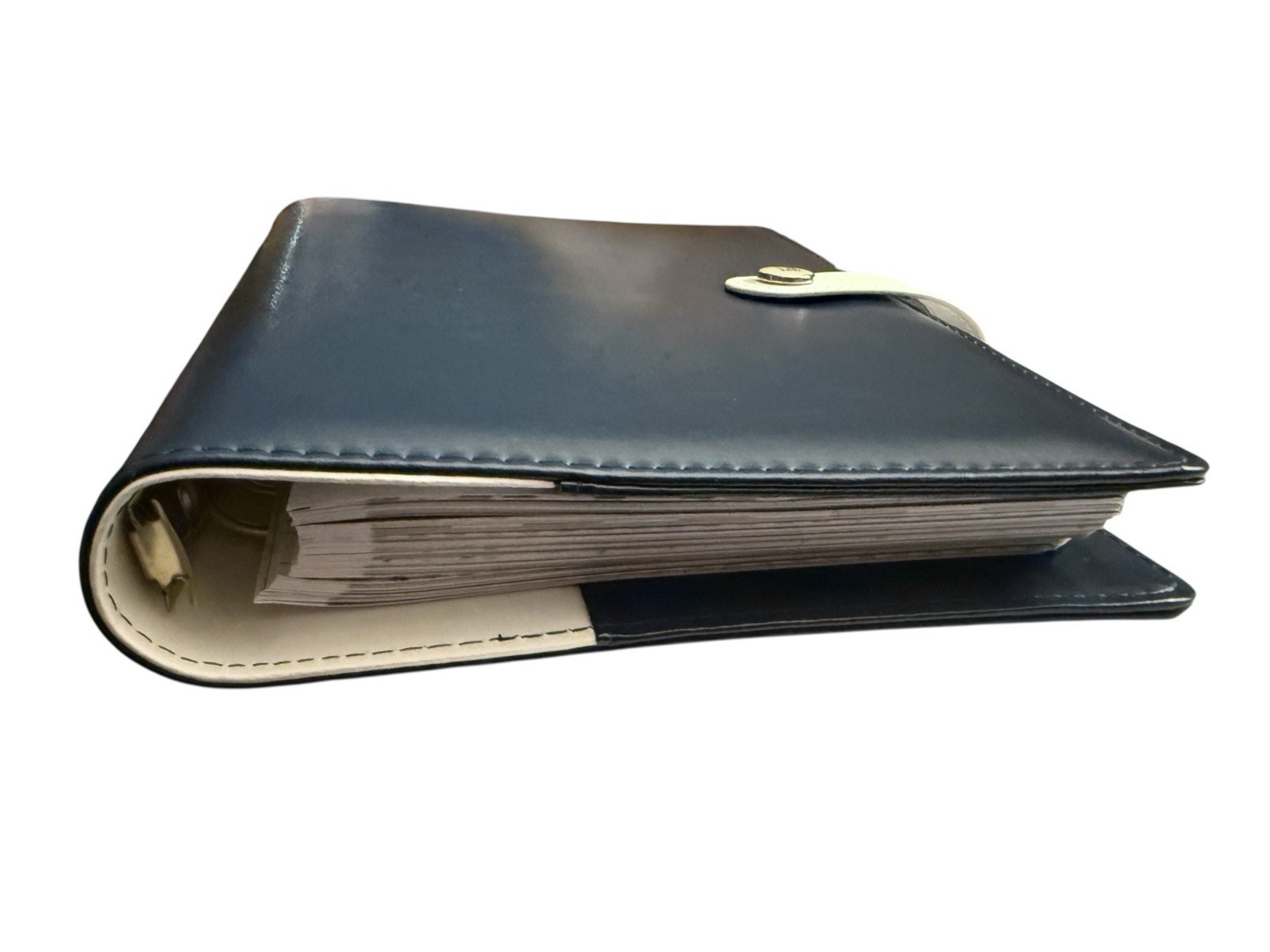 The Paper Studio Agenda 52 Navy Blue White Planner 6 Ring 7.5″ x 5.5″ w/Calendar