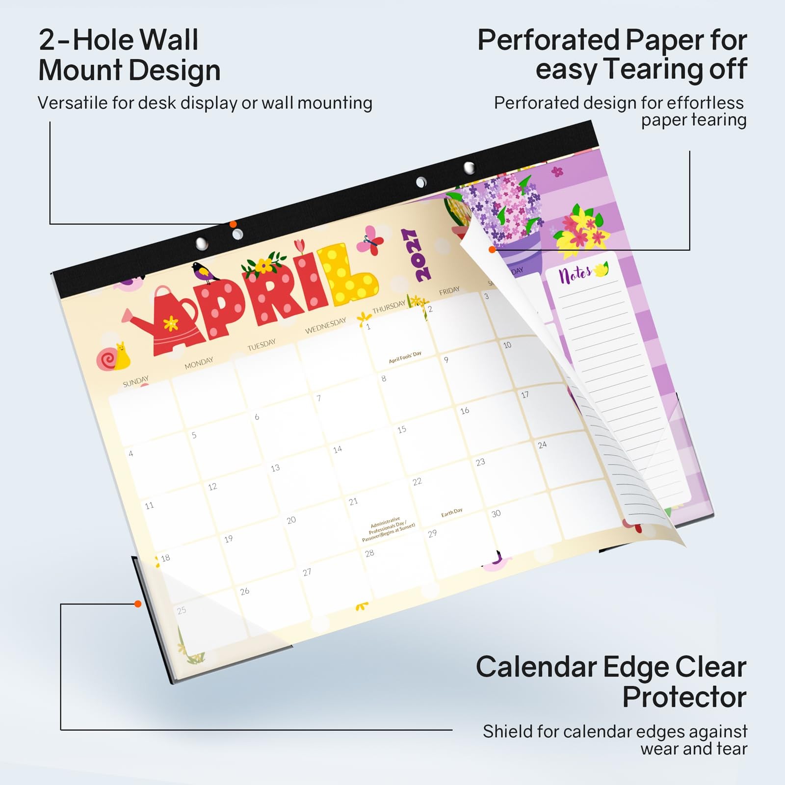 SUNEE Desk Calendar 2026-2027, 17″ x 12″, 18 Month Jul. 17×12, Cute