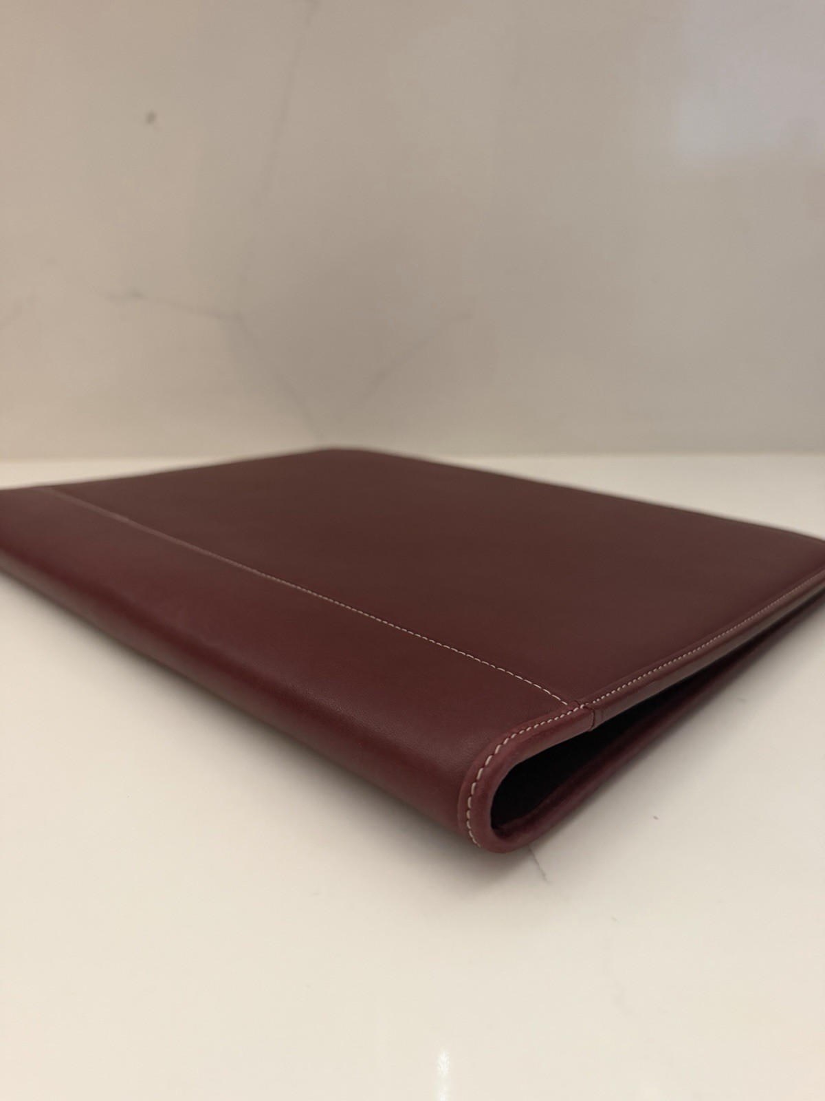 Vintage Coach Burgundy Leather Bi-fold Portfolio Notebook Organizer 12.5″ x 10″
