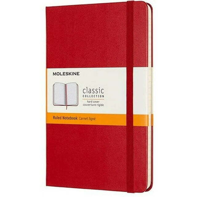 Moleskine Notebook, Medium, Ruled, Scarlet Red, Hard Cover (4.5 x 7) (Books)