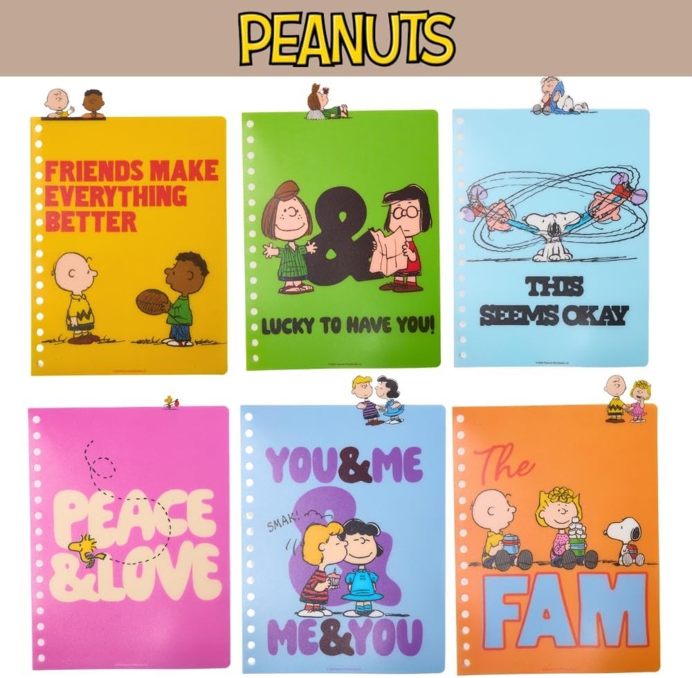 Peanuts Journal for School & Writing – 144 Lined Pages, Durable Vinyl Cover