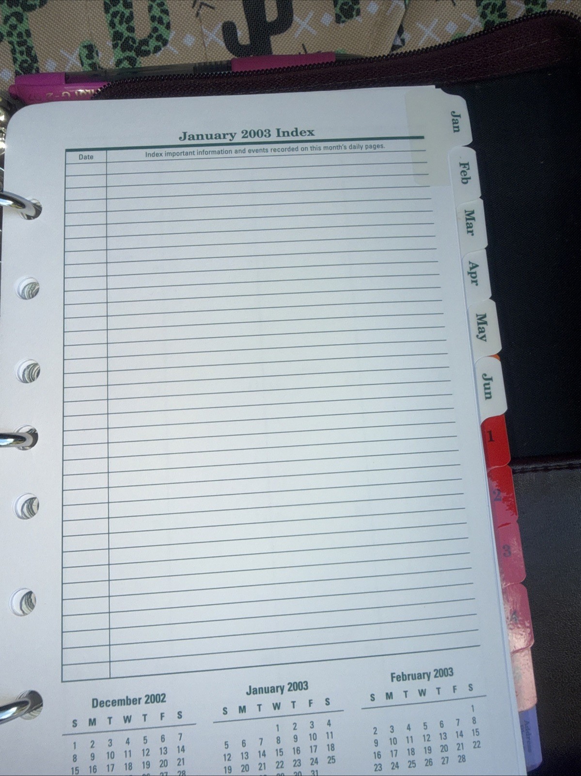 Dayrunner Personal Organizer Planner Vintage 2003 Classic Edition Burgundy Zip