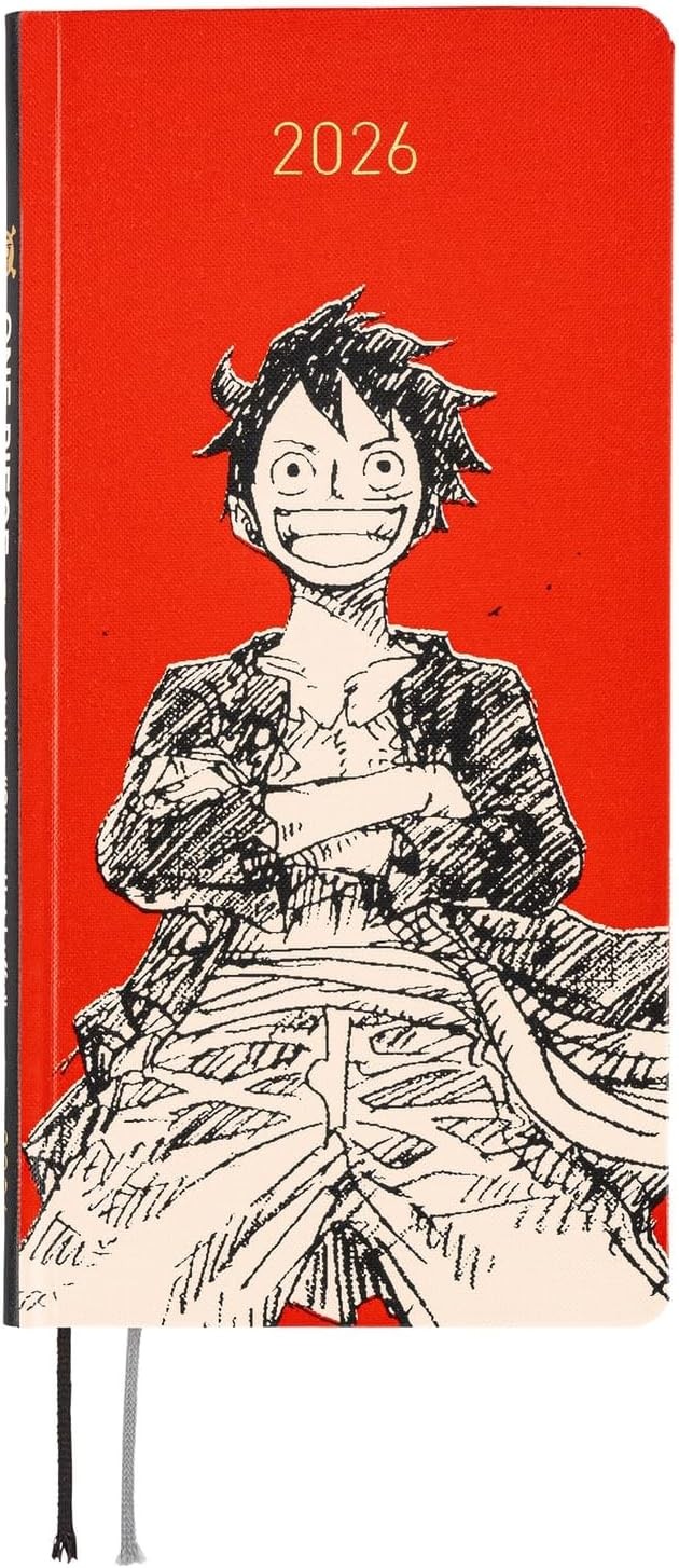 Hobonichi Techo Weeks 2026 January Start English ONE PIECE Luffy RED Planner
