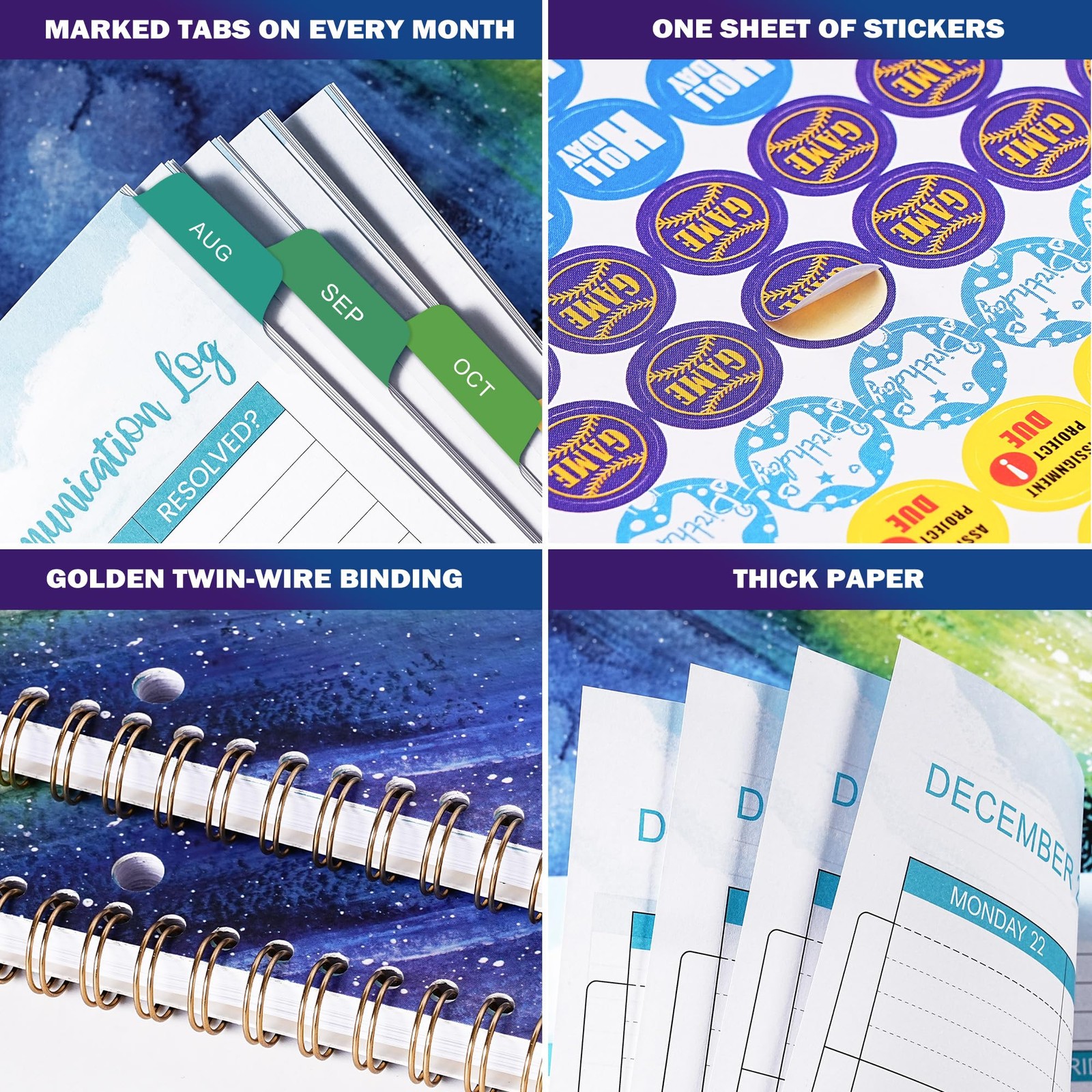 Student Planner 2026-2027 – Academic from July 2026 11″ x 8.3″, Blue