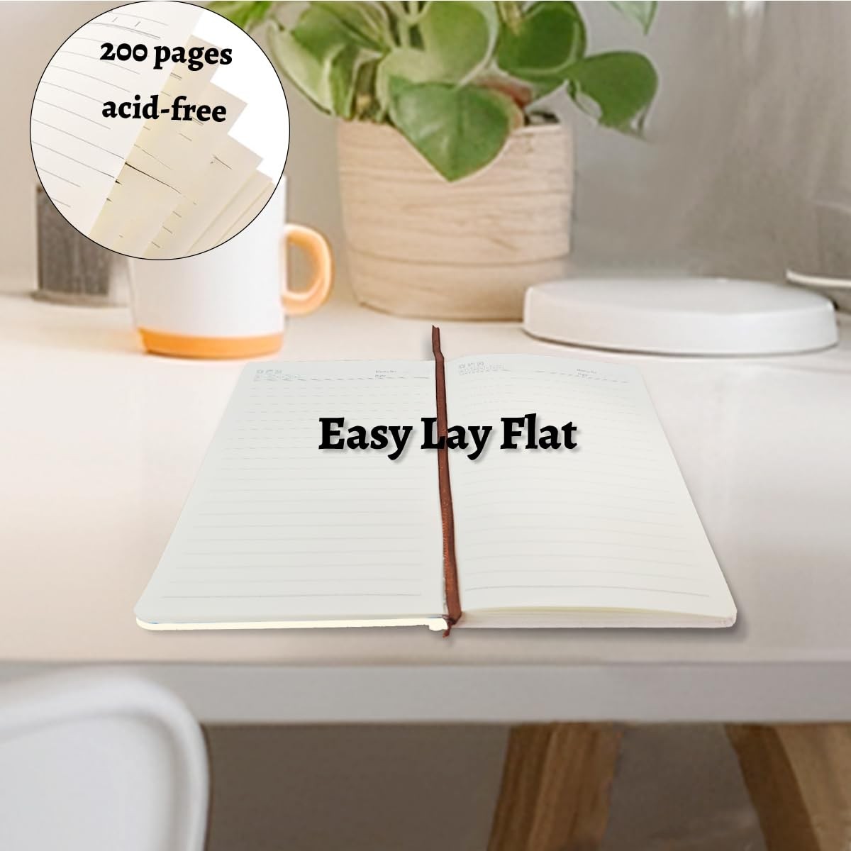 Hardcover Ruled Journal Notebook, Trendy Preppy Multi 1159