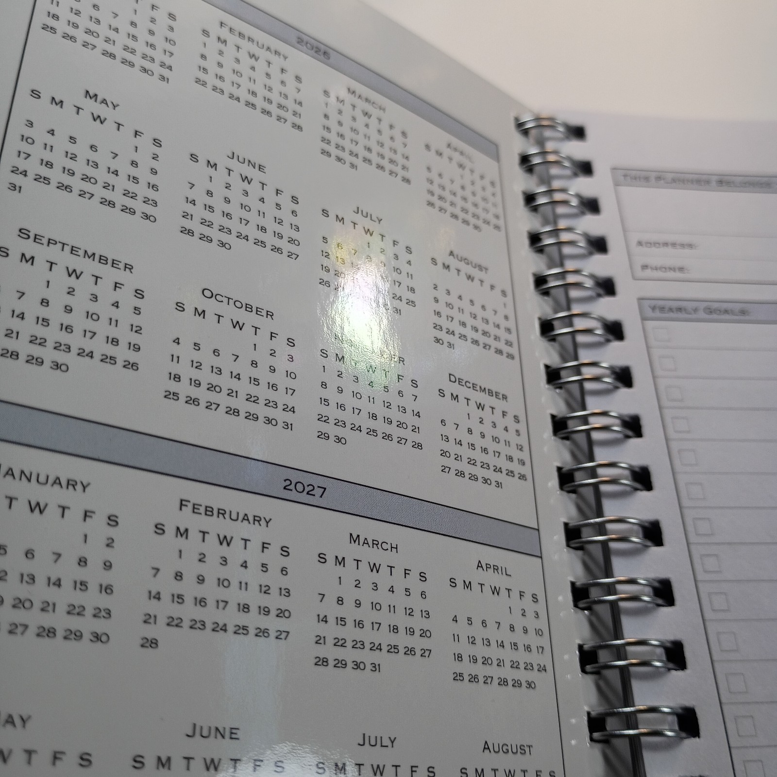 Blue Sky 2026 Planning Calendar,Spiral-Bound Organizer,WeeklyMonthly,Pocket Size