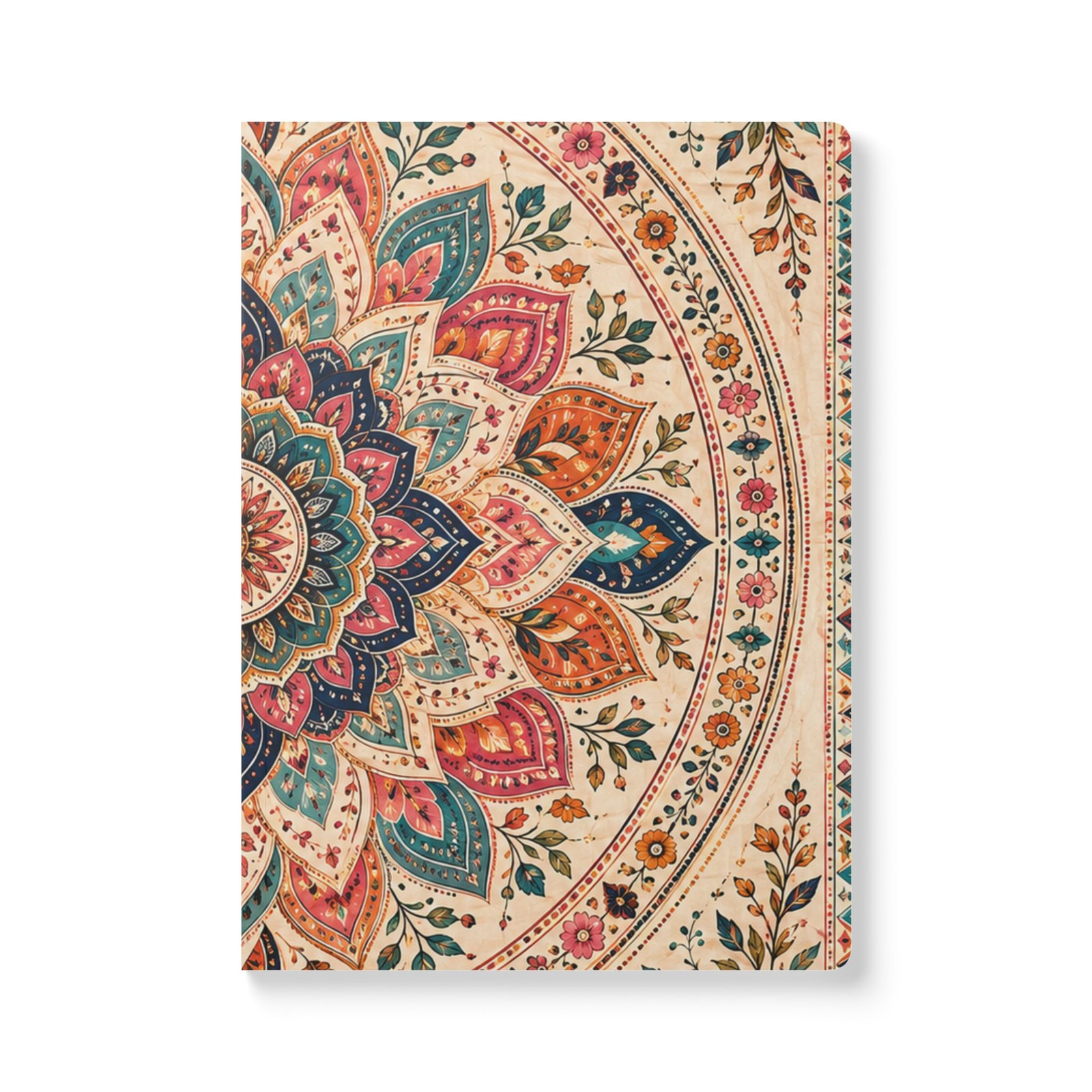 Boho Floral Mandala Softcover Journal | Decorative Pattern Notebook