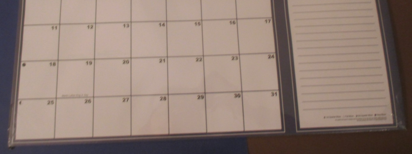 LOT of 2 – 2026 MONTHLY 11X17″ BLUE DESK PAD CALENDAR & VETERANs Pocket 7X3.5″
