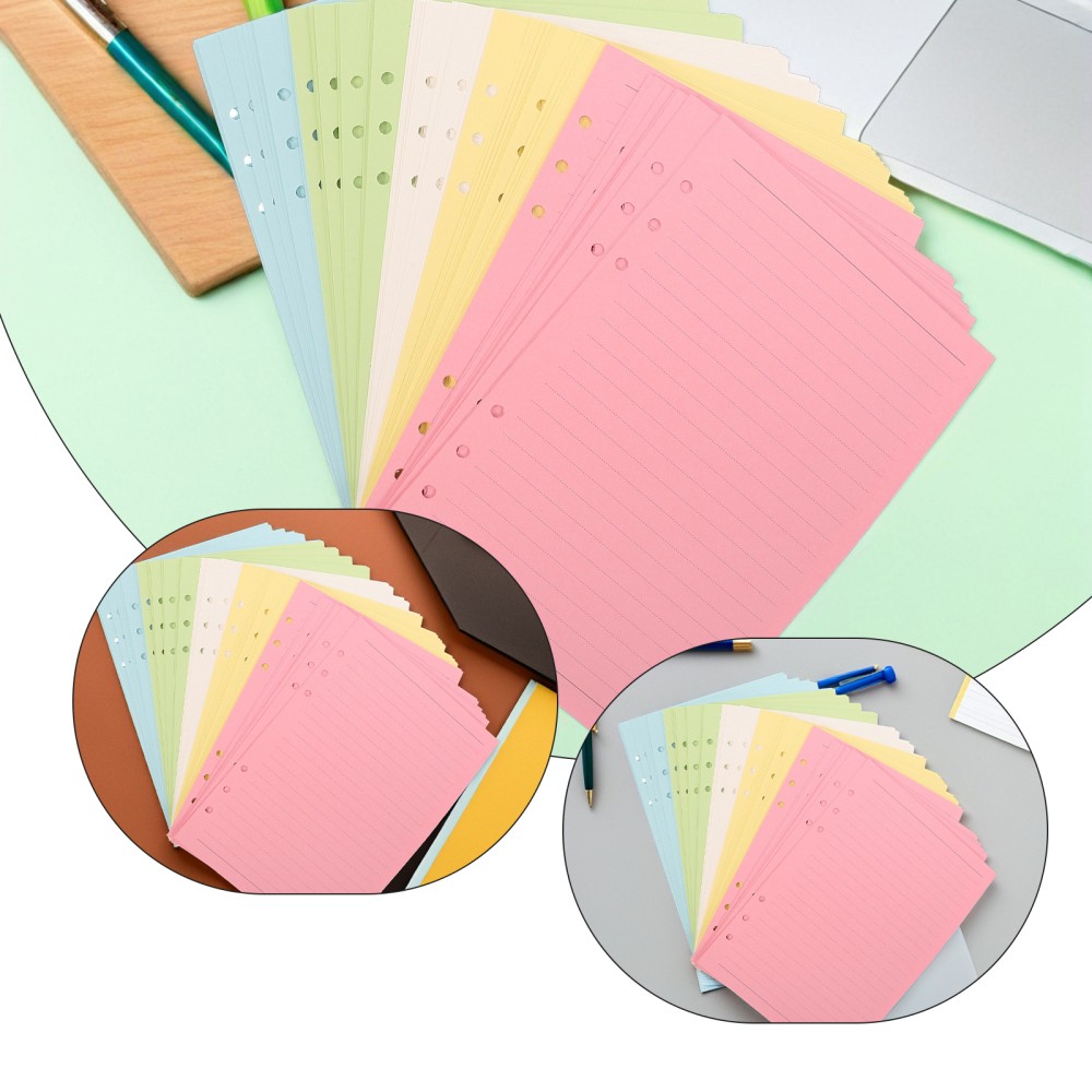 2 Sets Reusable Loose Leaf Planner Inserts A5 Binder Refill Paper Smooth Writing