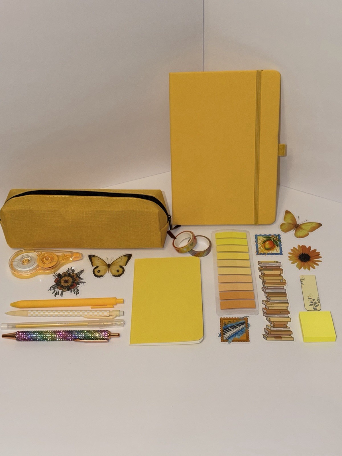 Yellow Journal & various Matching Stationery 20 pc Lot