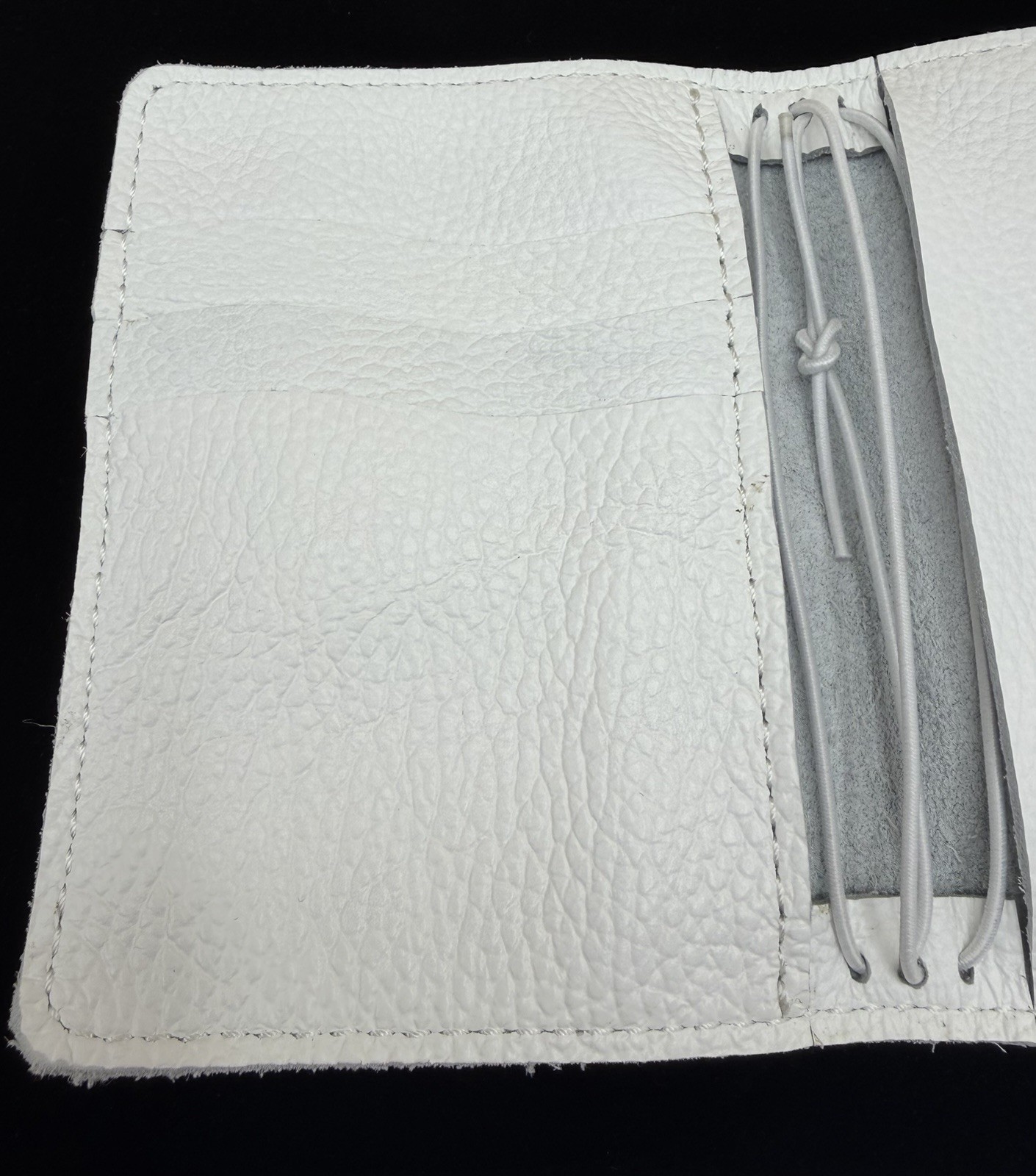 Chic Sparrow Pocket Field Notes TN White Pebbled Leather USA Planner Cover W/box