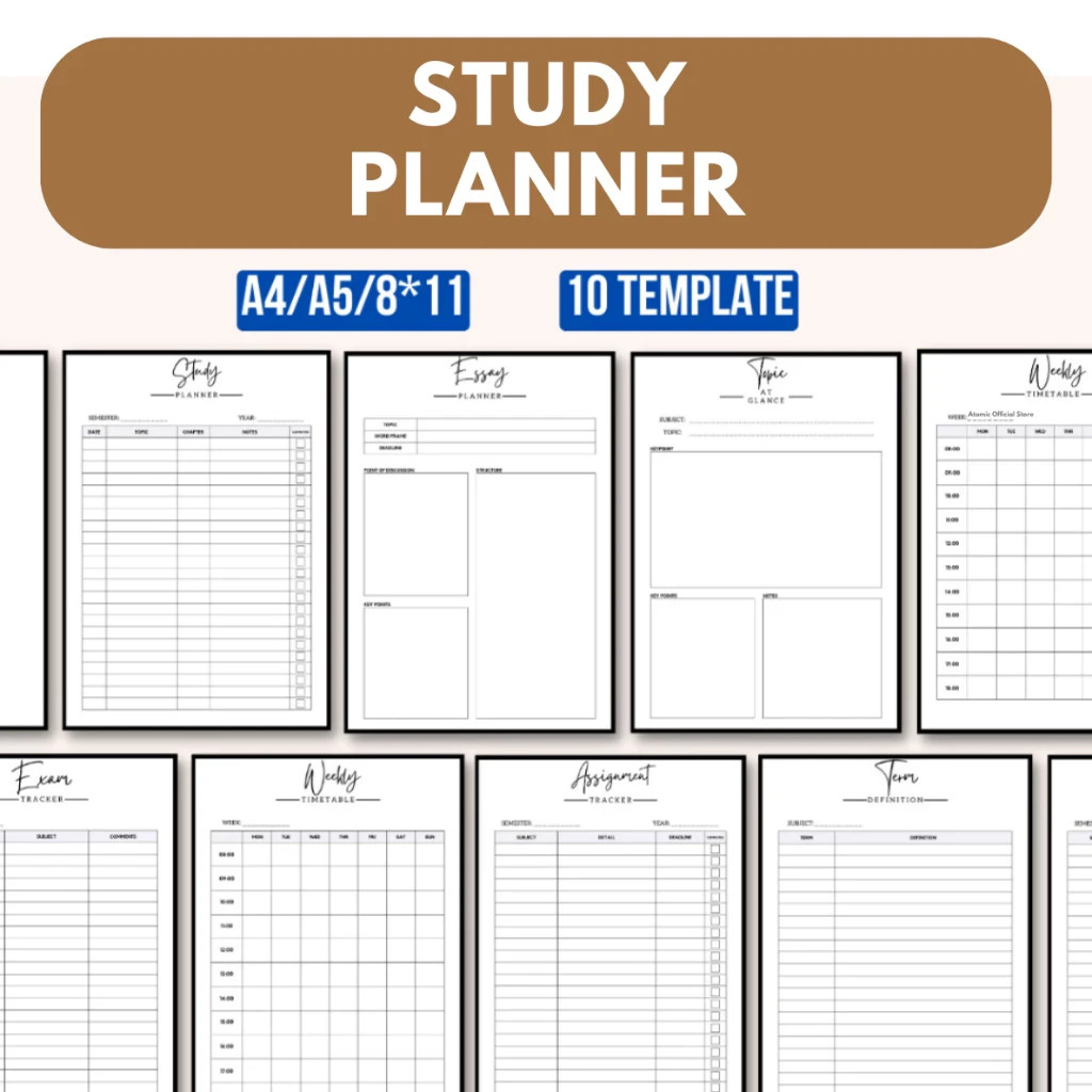 🔥FAST🔥 Student Planner Template Essay Study Planner Weekly Timetable&Homeworks