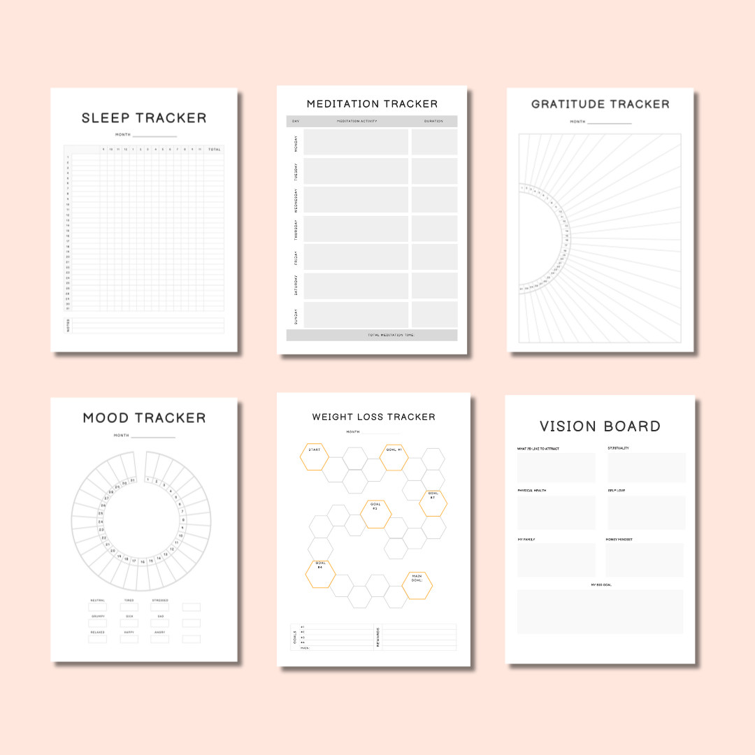 ULTIMATE LIFE TRACKER BUNDLE – 30+ Printable Planner Pages Digital Download