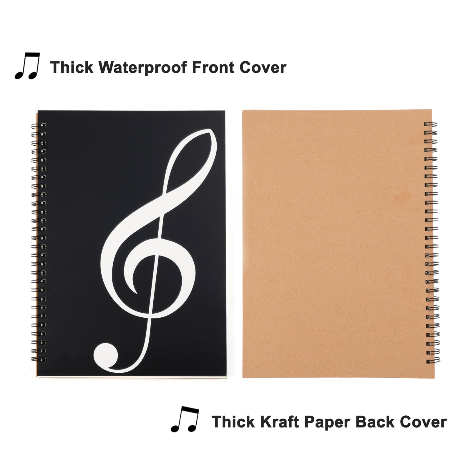 Blank Sheet Music Notebook, 160 Pages Composition Staff Paper Notebook, Manus…