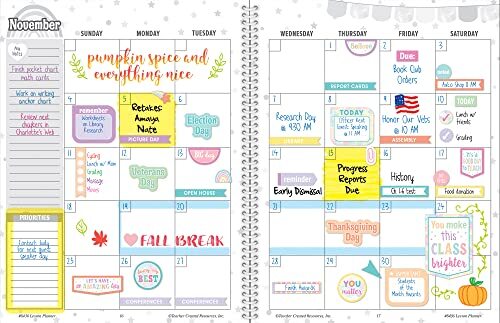 Pastel Pop Lesson Planner 8.5 inches X 11 inches