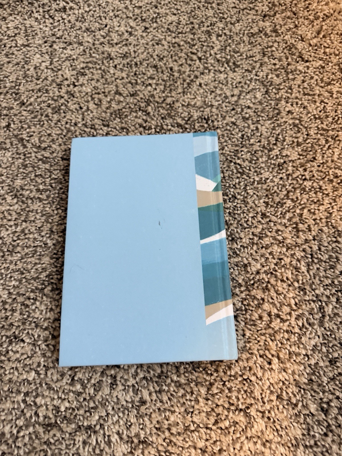 Blue Wave Pattern Hardcover Blank Journal, QR code music, Leather Cover