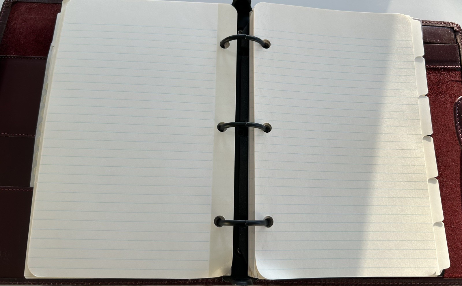 Vintage 1994 Day-Timer Brown Leather 3 Ring Planner Organizer 9.5 X 7