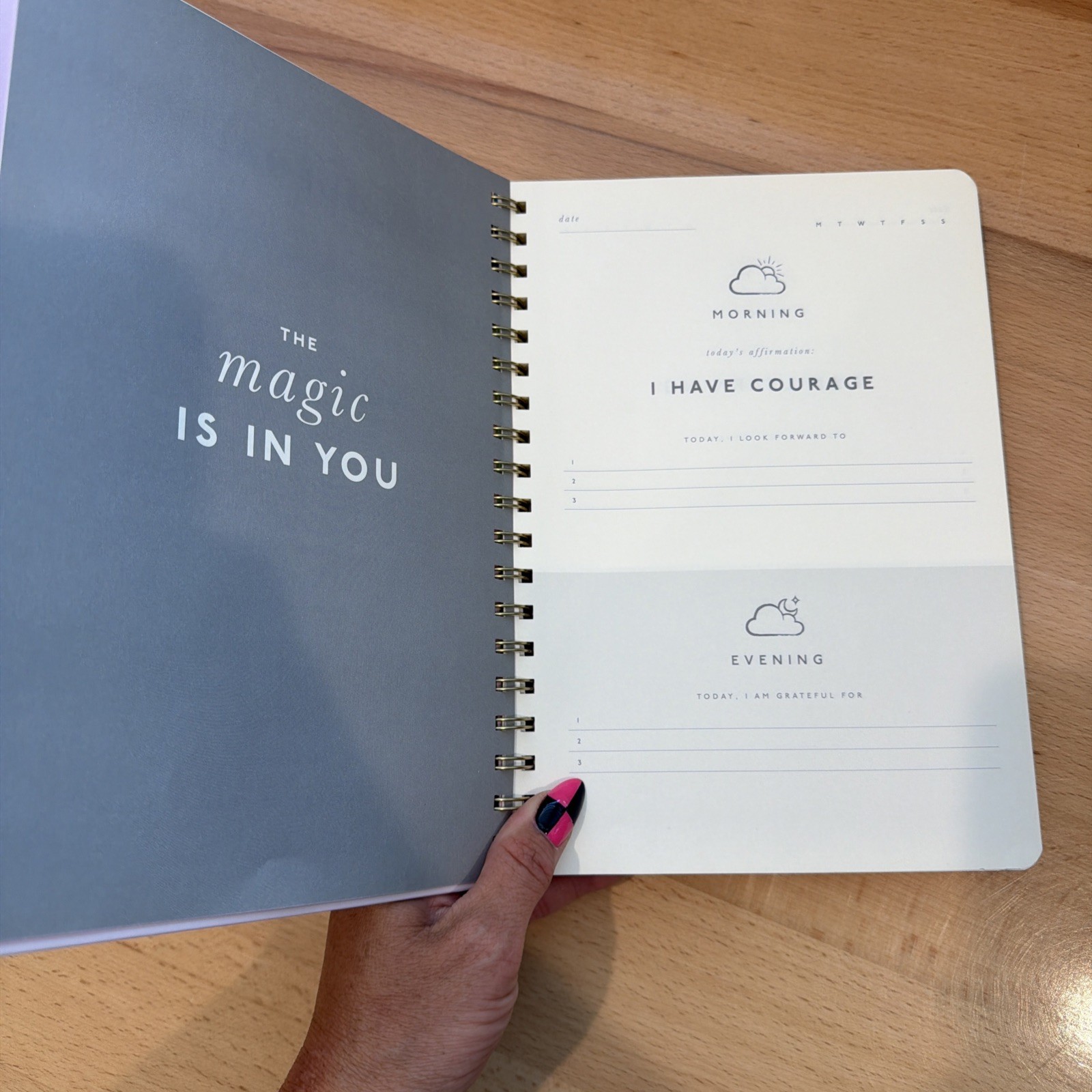 Papier Gratitude Journal Mental Health Wellness Notebook 9.8”x7.4” 192 Pgs NWT
