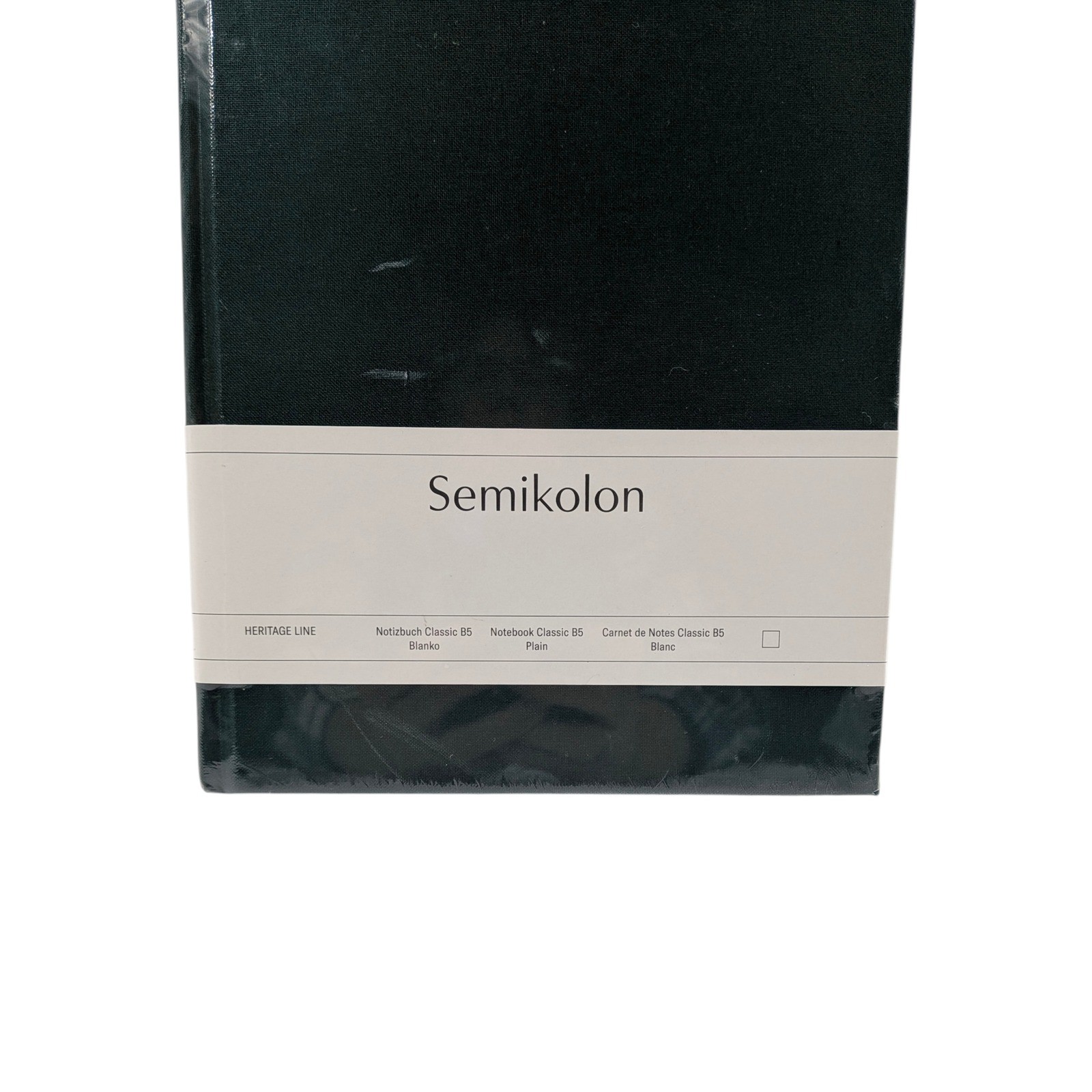 Semicolon Heritage Line Classic B5 Notebook Plain Black Hardcover Journal