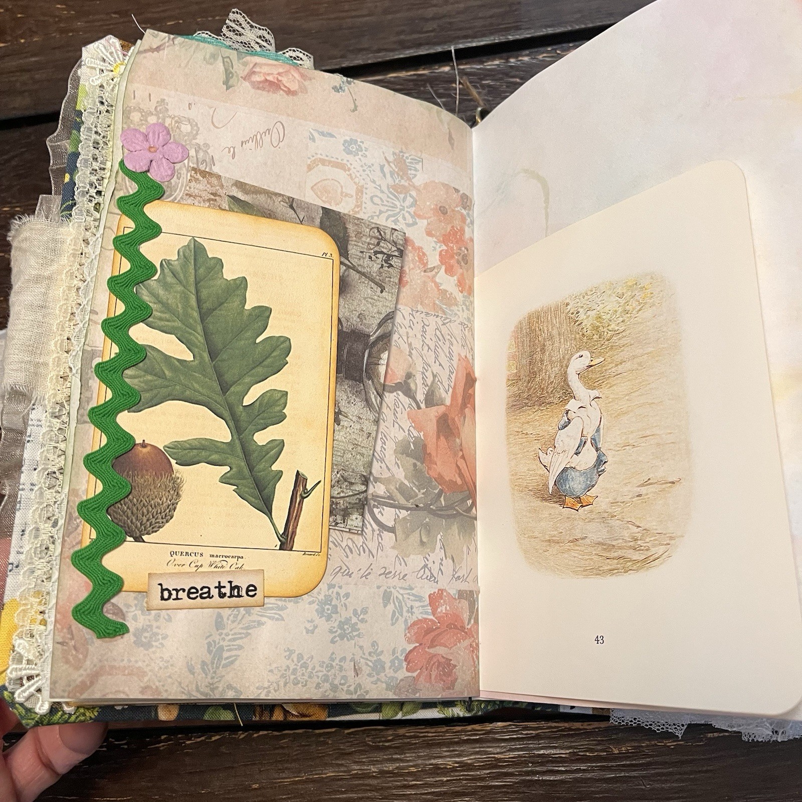 Junk Journal Nature Music Hymns Christian Faith Based Softcover Decorated 3 Sig
