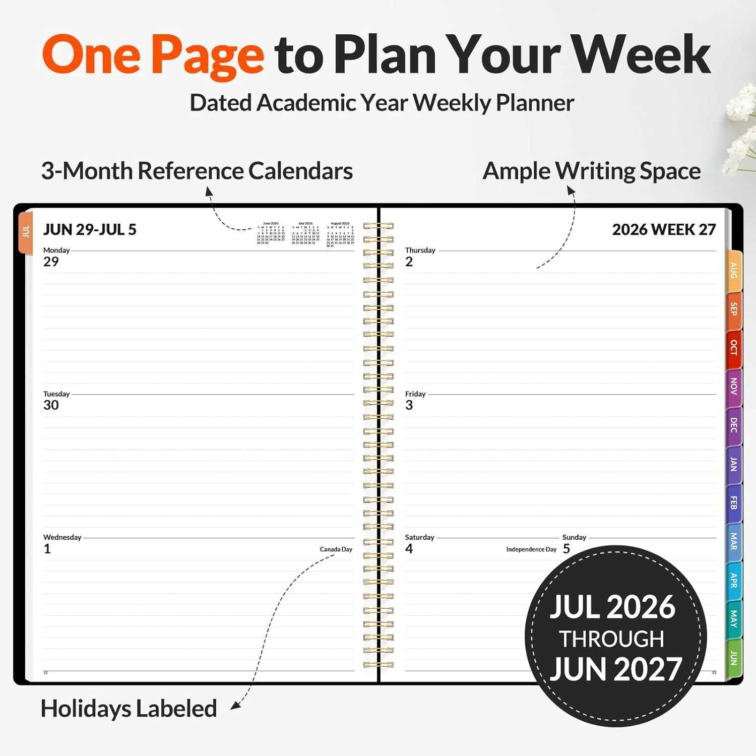 Ultimate 2026-2027 Student & Teacher Planner – Include Bonus Pages & Pockets