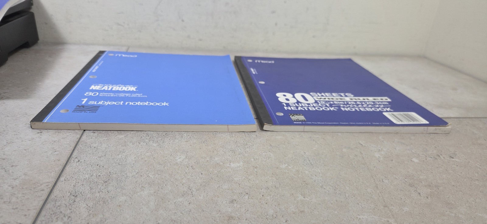 Mead LOT (4) 3X 05626 – 1X 05222 Neatbook 80-Page 8 x 10-1/2-Inch College-Ruled