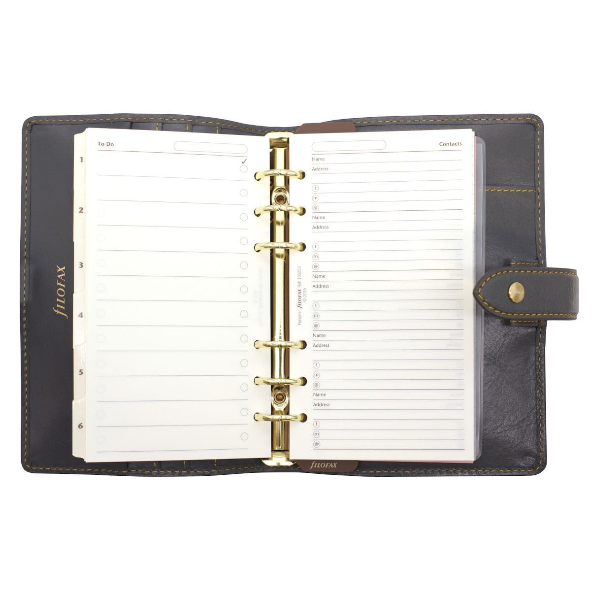 Filofax Malden System Planner, Bible Size, Charcoal, 022693 (Genuine Imported Pr