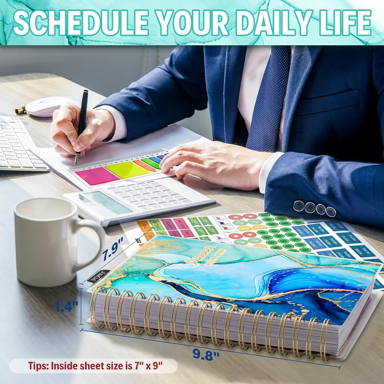 Large 7.9″ x 9.8″ Planner with Accessories”