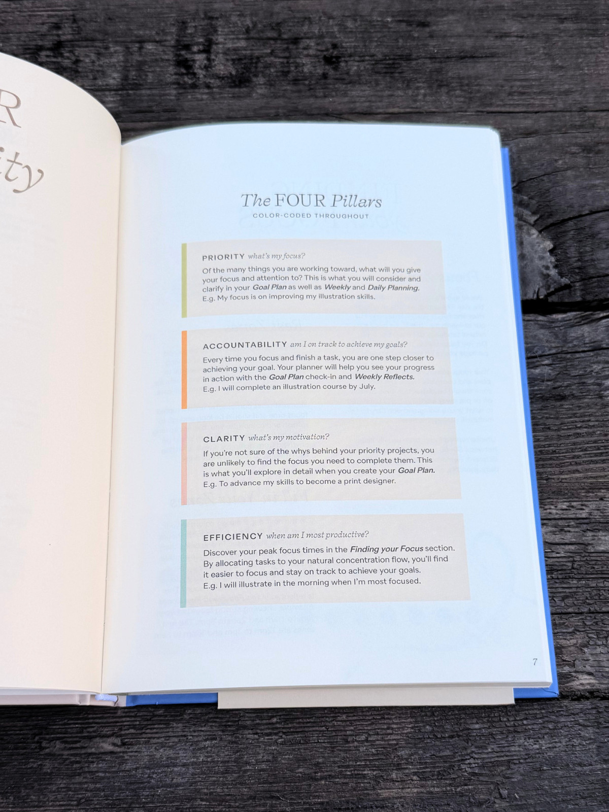 NEW Blue & Cream Papier “Start Fresh Everyday” 16 Week Productivity Planner