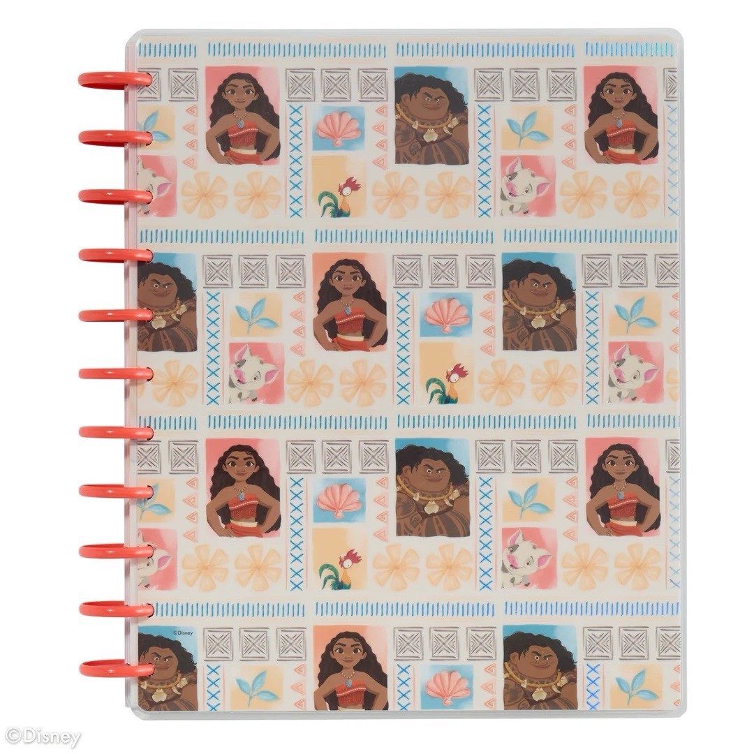 Undated Disney Moana Planner Size BIG VERTICAL LAYOUT – 12 MONTHS