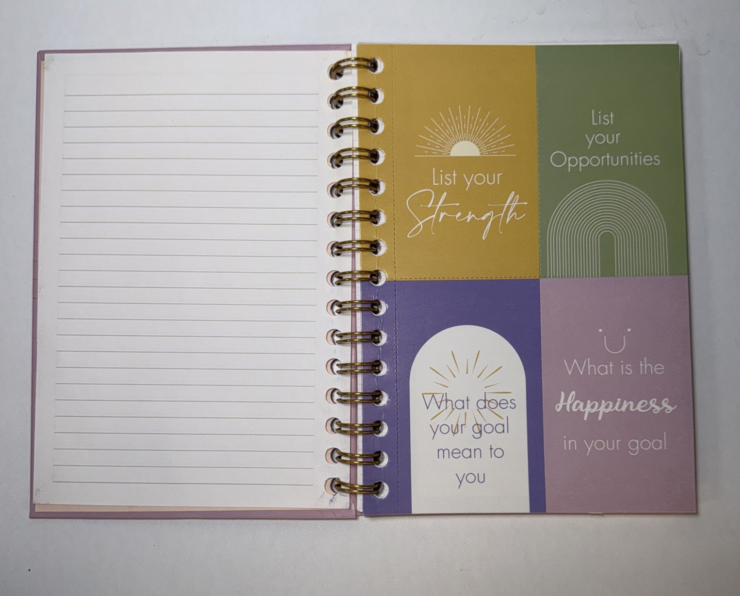 Spiral Journal 5.5in X 8in – ‘Your Future Is Bright’ – Pink