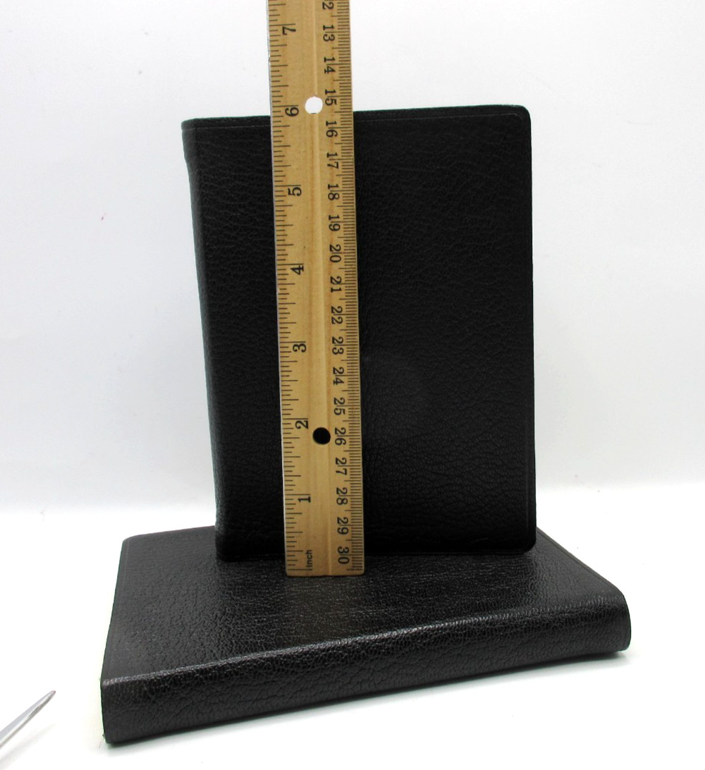 Graph Grid Lined Squared Paper Pages Journal 4×6″ Leather Cover BLACK