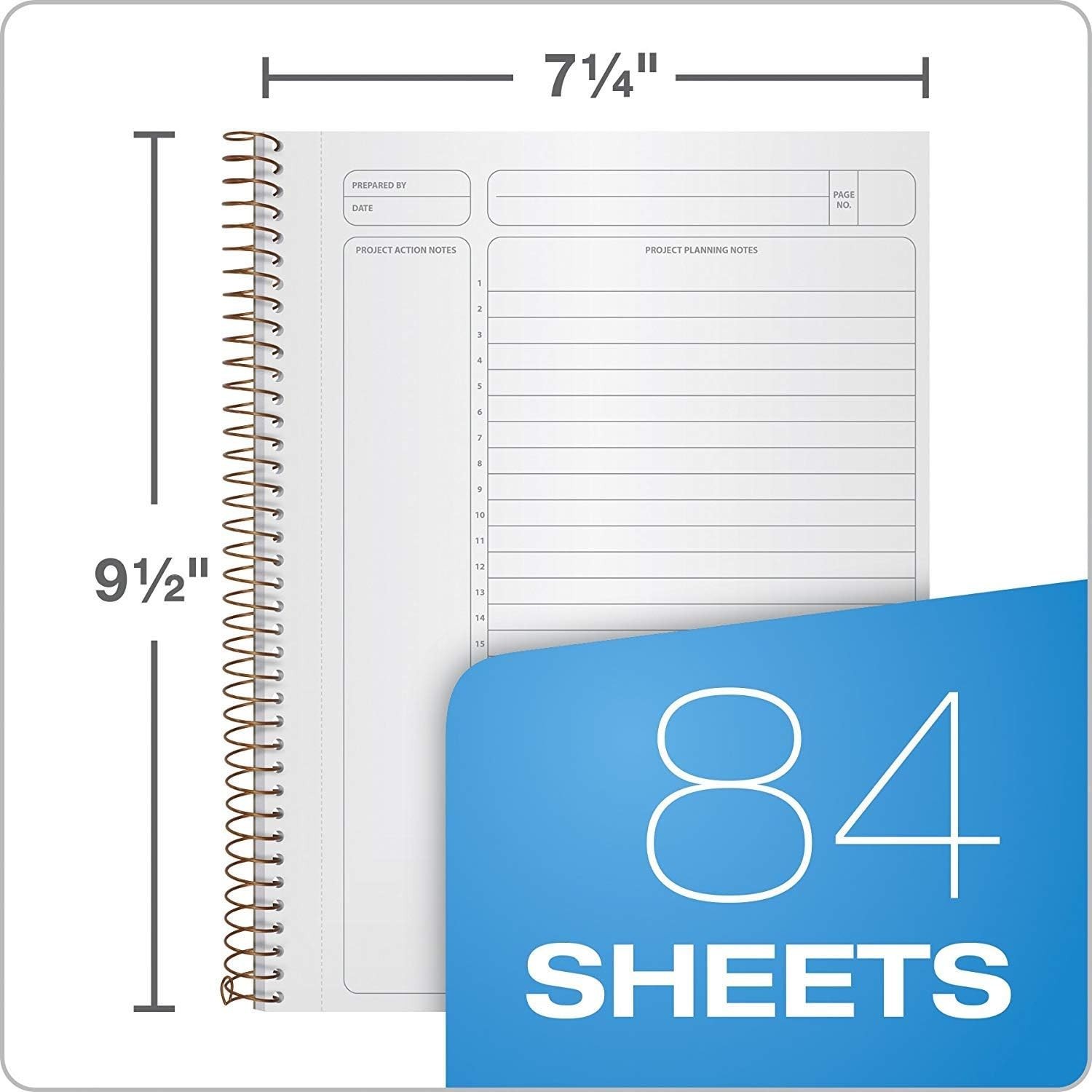Gold Fibre Planner Notebook, 3-Pack, Assorted Colors