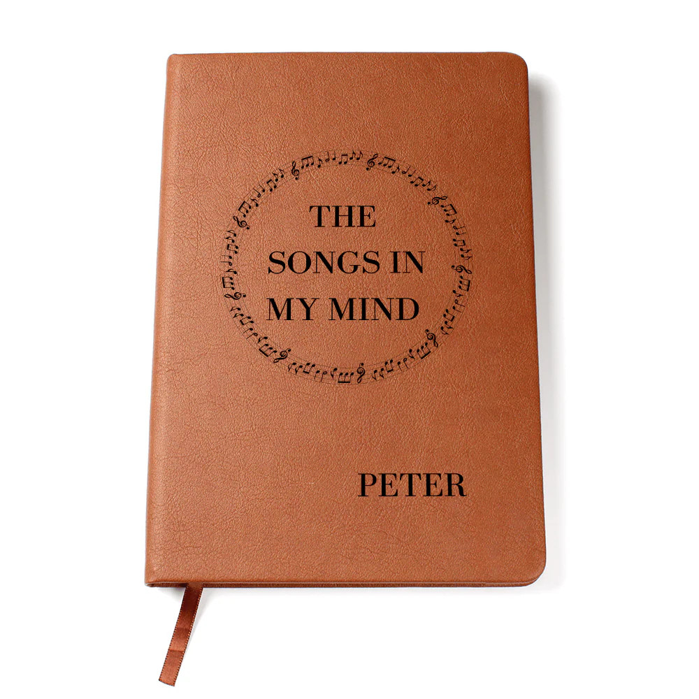 Vegan Leather Personalized Journal Gift For Music Lovers-Gift For Musicians