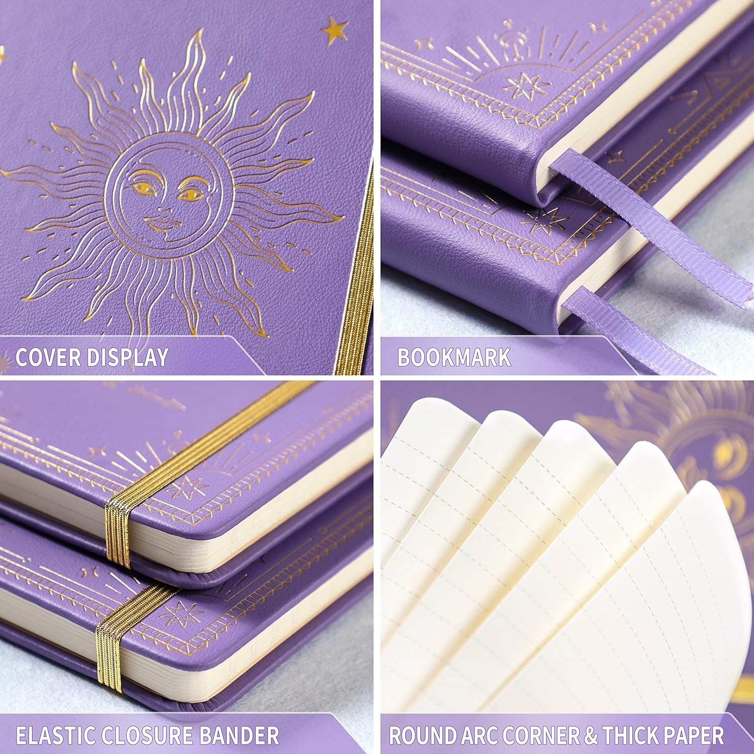 Classic Purple Faux Leather Journal – 144 Pages of Water-Resistant Writing Bliss