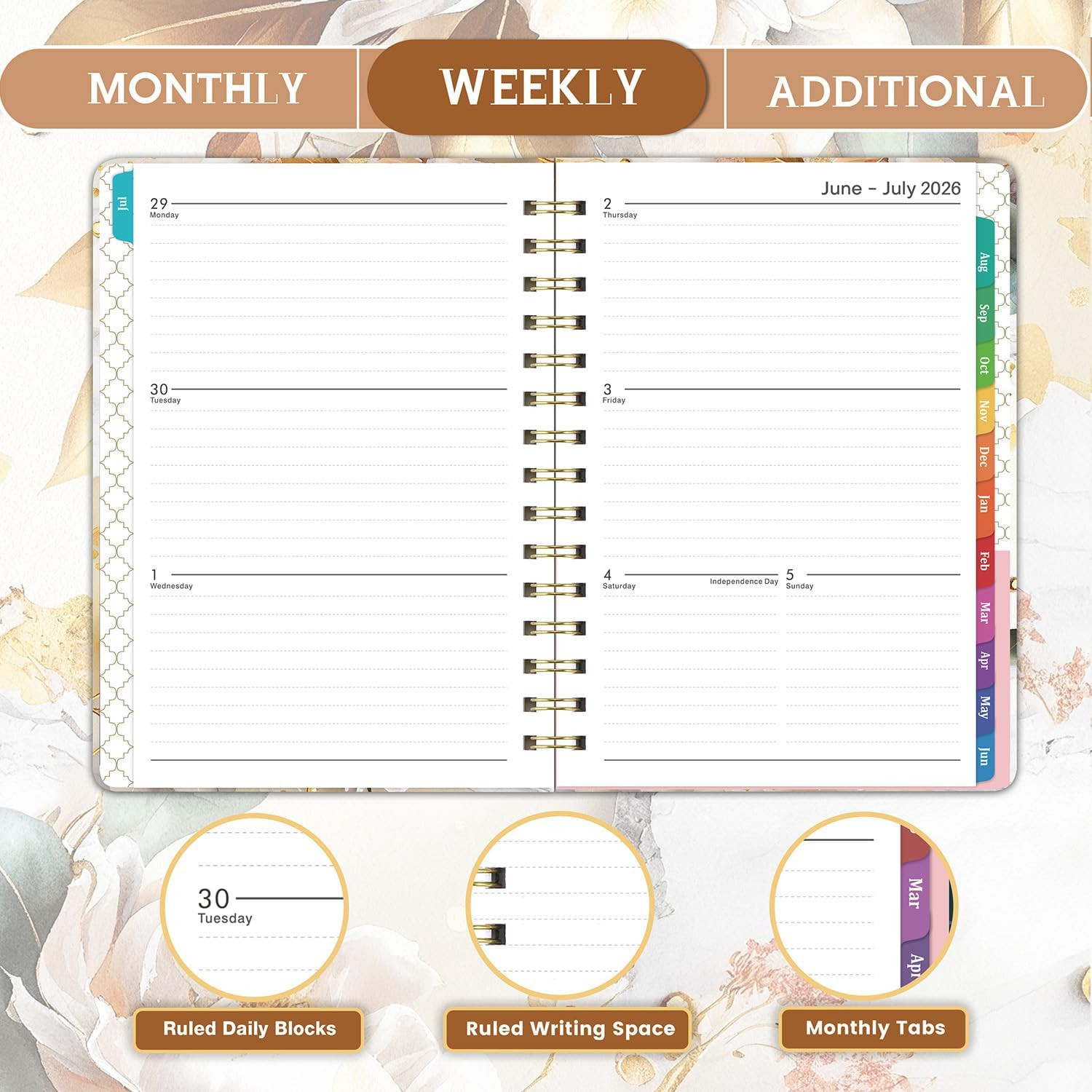 Planner 2026-2027 – Planner 26-27 Weekly and Monthly, Jul.2026 – Jun.2027, 8….
