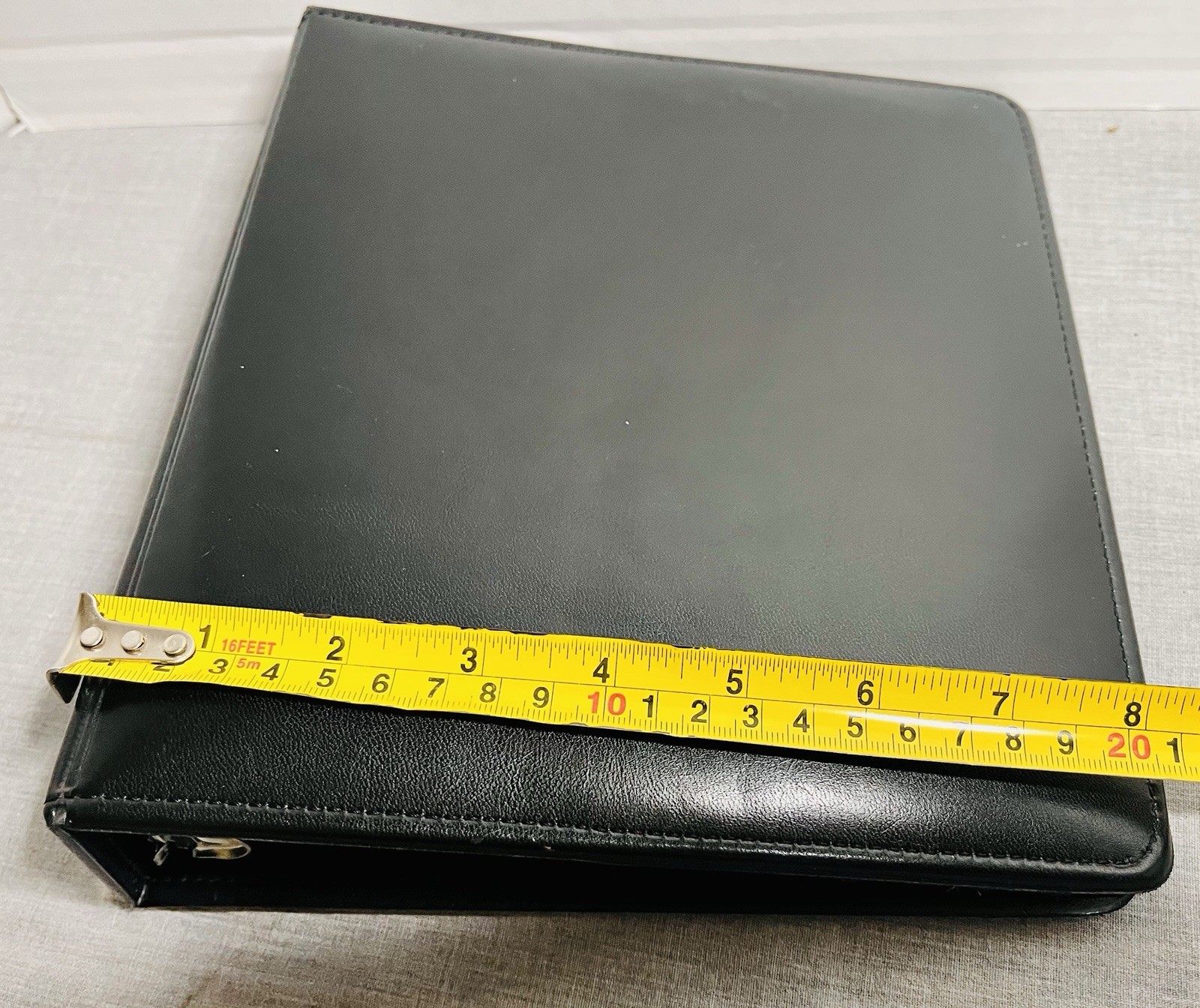 Franklin Covey Quest Classic Leather Open Binder Planner Black 7 Ring 1.5 x 11