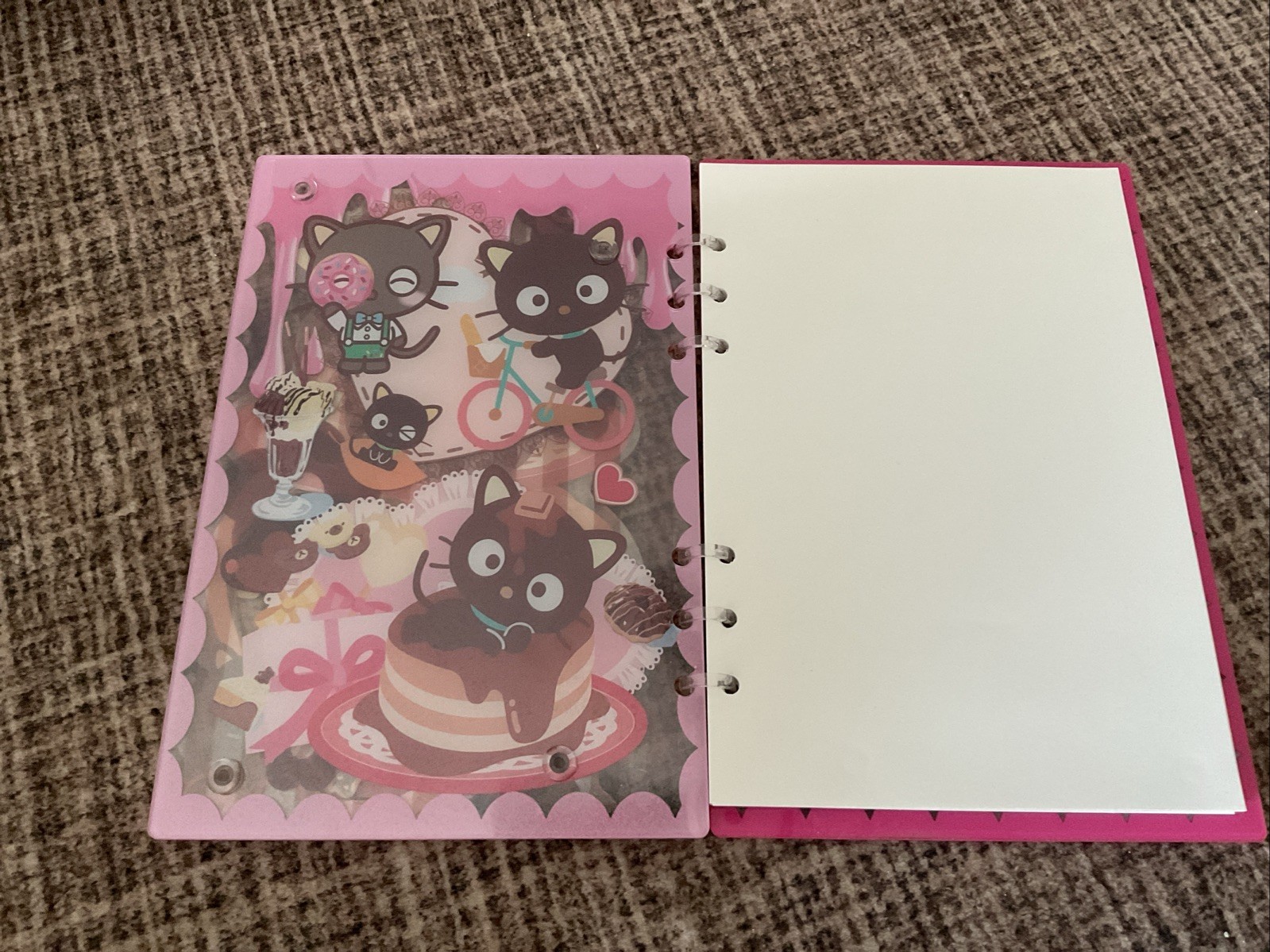 A5 Choco Cat Shaker Notebook With Plain Pages