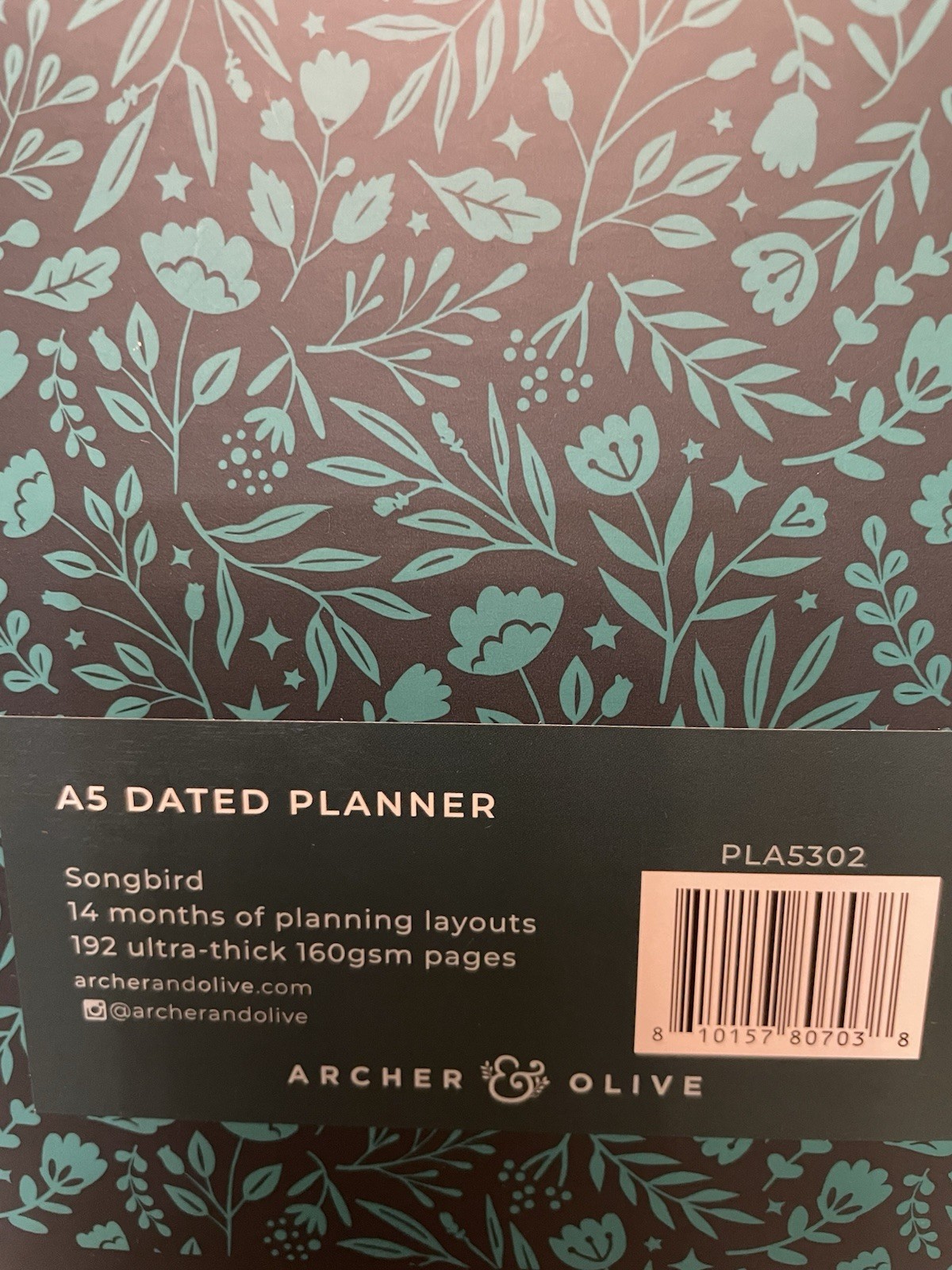 Archer And Olive 2026 Planner Notebook Songbird BNIB