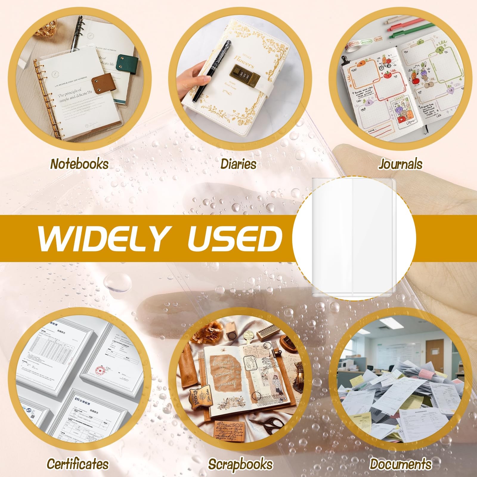 3 Pack A5 Jelly Cover – Clear Book Covers for Hardcover Protection,6.1